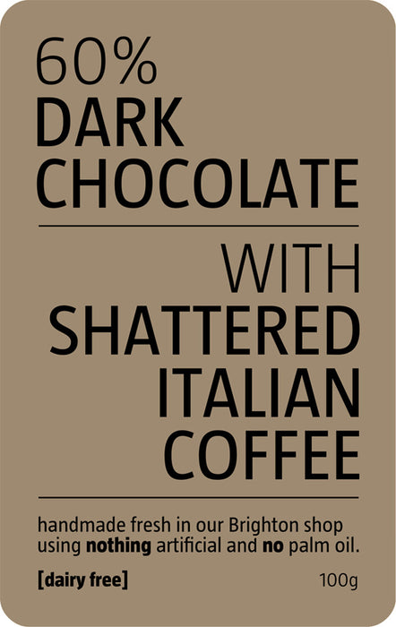 Italian Coffee Dark Chocolate Slab | Be Chocolat