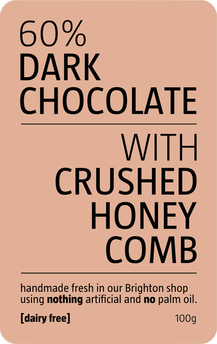Honey Comb Dark Chocolate Slab | Be Chocolat