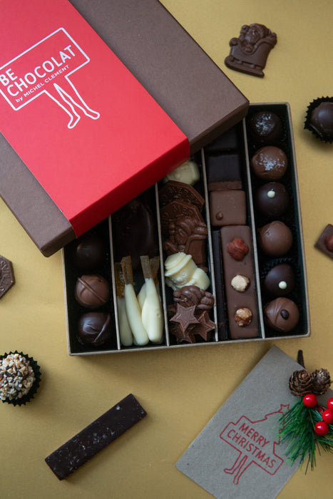 Christmas Chocolate Selection Gift Box 430gr Vegan | Be Chocolat