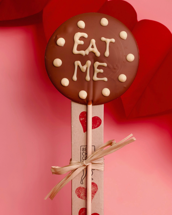 Valentine's Day Long Chocolate Gift Box 150gr & Giant Lollipop | Be Chocolat