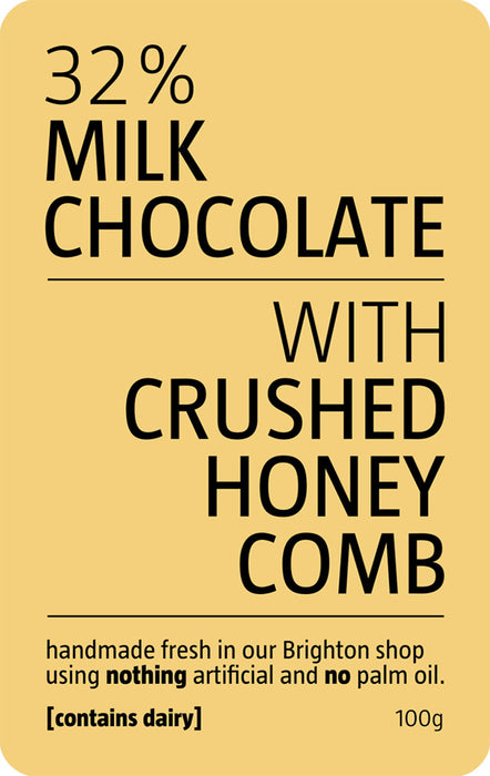 Honey Comb Milk Chocolate Slab | Be Chocolat